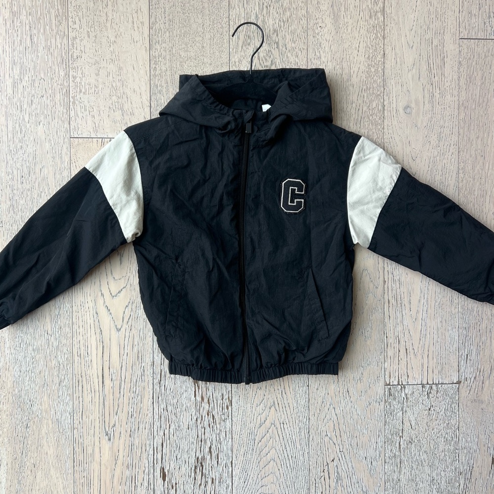 Kids Zara Black and White Windbreaker